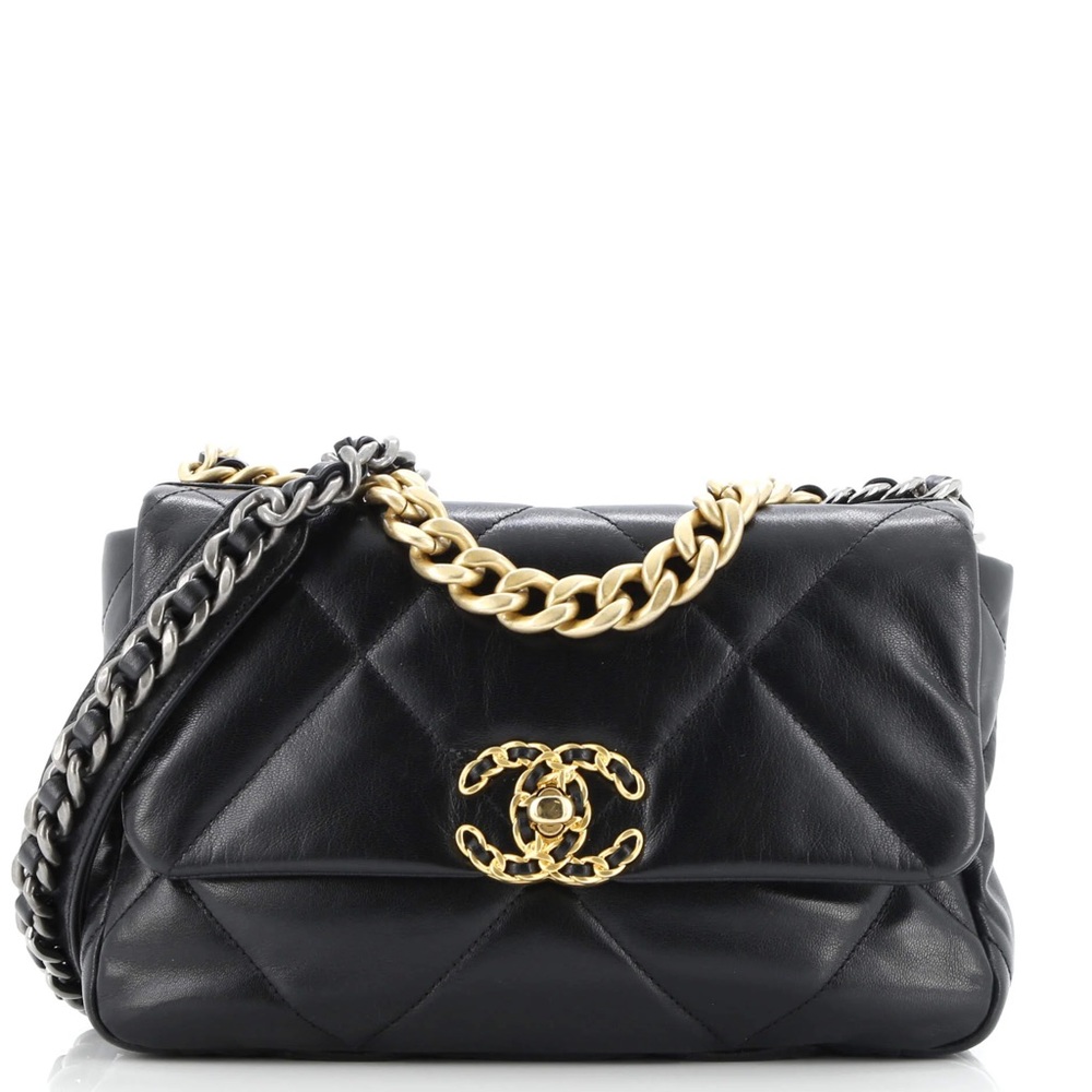 Chanel 19 Flap Bag Quilted Lambskin Leather Medium
